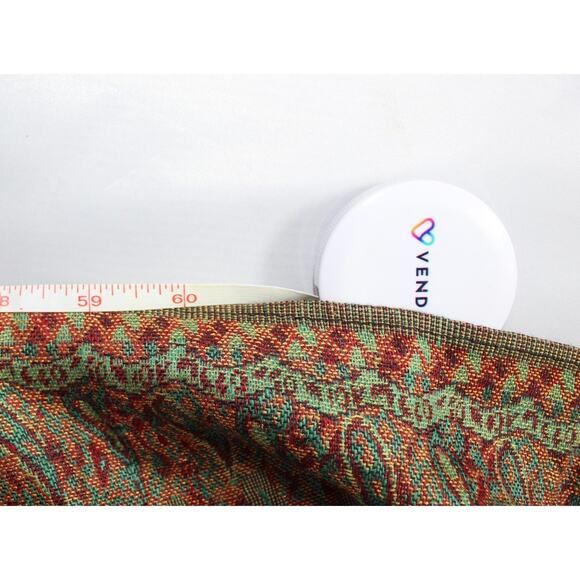 Sakkas Pashmina 72" x 28" reversable aqua/green orange fringe boho - Picture 8 of 9